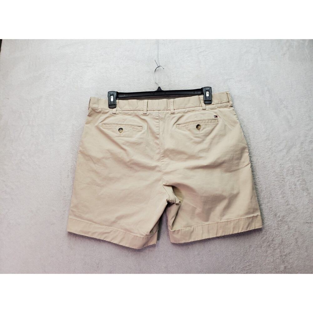 Tommy Hilfiger Shorts Men Size 38 Khaki Cotton Slash Pocket Flat Front High Rise - Picture 2 of 7